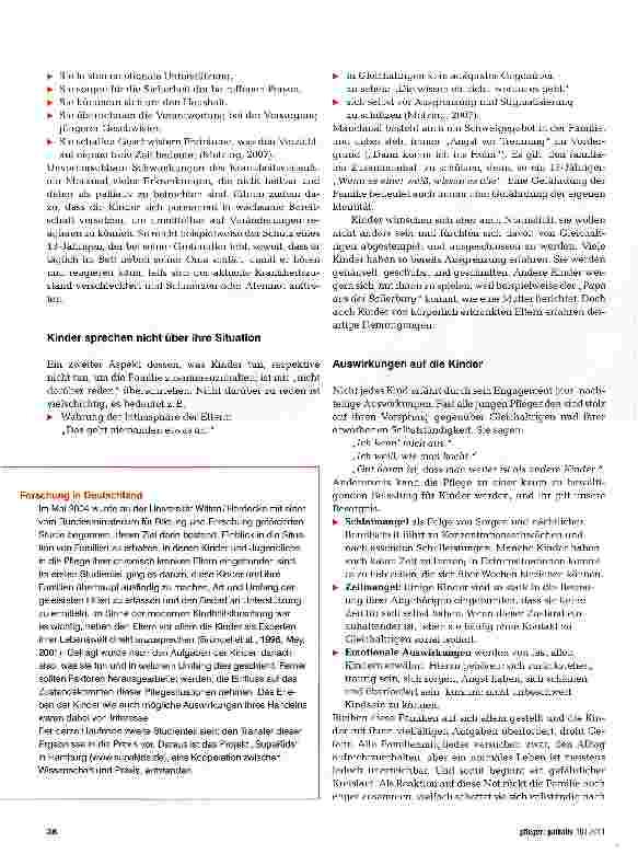 Vorschauseite 3: wenn Kinder Familienmitglieder pflegen