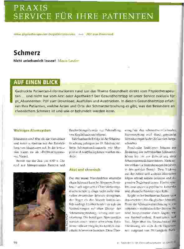 Vorschauseite 1: Schmerz