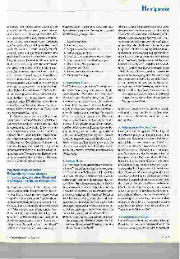 Vorschauseite 2: Integration des Spiegeltrainings in ein alltagsorientiertes Therapiekonzept in der ambulanten neurologischen Rehabilitation am Beispiel eines Patienten mit zentraler Hemiparese