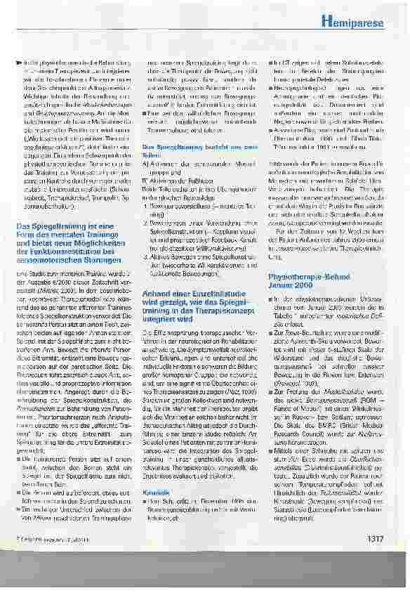 Vorschauseite 4: Integration des Spiegeltrainings in ein alltagsorientiertes Therapiekonzept in der ambulanten neurologischen Rehabilitation am Beispiel eines Patienten mit zentraler Hemiparese