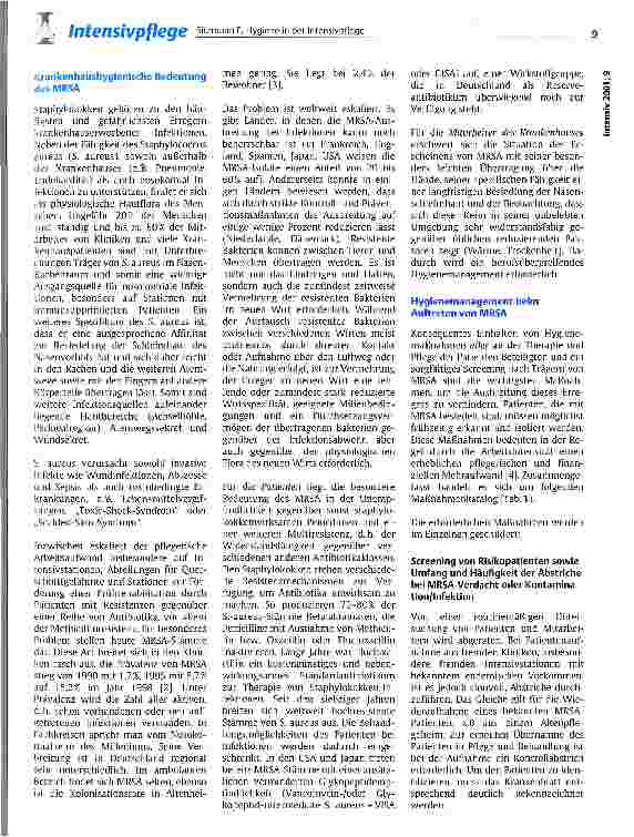 Vorschauseite 2: Hygiene in der Intensivpflege - Sinnvolle und nicht sinnvolle Präventionsmaßnahmen und Verhalten bei Patienten mit MRSA
