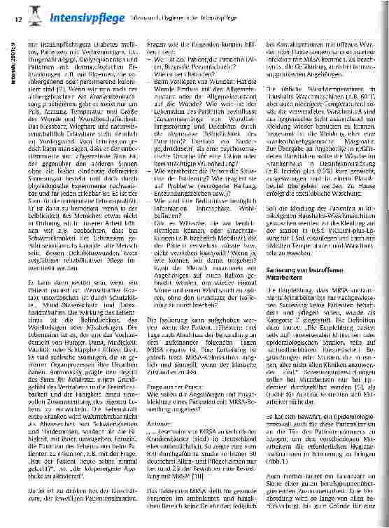 Vorschauseite 5: Hygiene in der Intensivpflege - Sinnvolle und nicht sinnvolle Präventionsmaßnahmen und Verhalten bei Patienten mit MRSA
