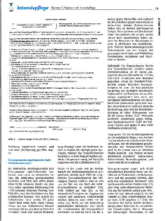 Vorschauseite 6: Hygiene in der Intensivpflege - Sinnvolle und nicht sinnvolle Präventionsmaßnahmen und Verhalten bei Patienten mit MRSA