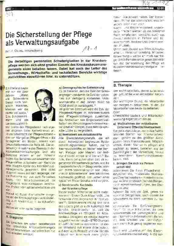 Vorschauseite 1: Die Sicherstellung der Pflege als Verwaltungsaufgabe