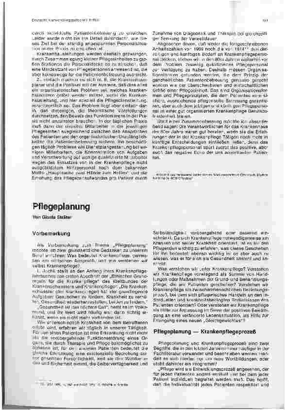 Vorschauseite 1: Pflegeplanung
