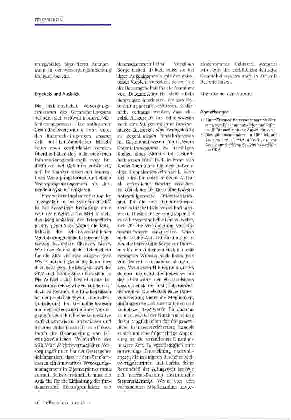 Vorschauseite 5: Telemedizin in der GKVGestaltungsmöglichkeiten der Krankenkassen und aufsichtsrechtliche Grenzen