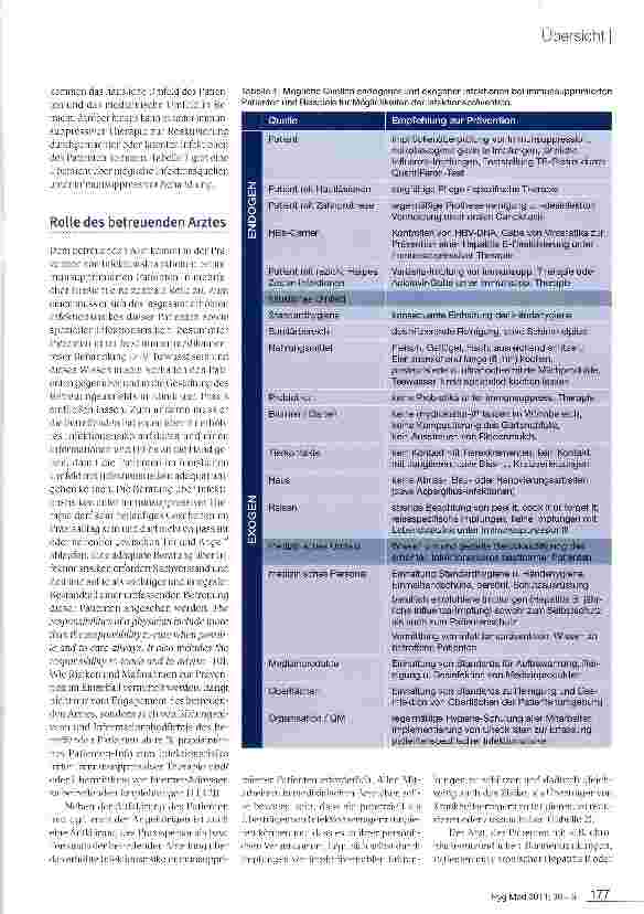 Vorschauseite 2: Infektionsprävention bei immunsupprimierten Patienten in der Gastroenterologie