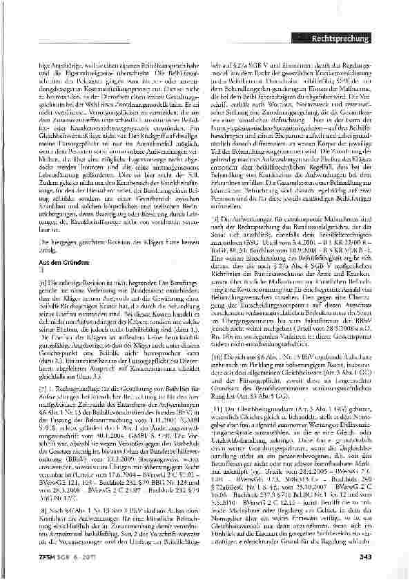 Vorschauseite 2: Beihilfegewährung für IntracytoplasmatischeSpermieninjektion (ICSI); künstliche Befruchtung im Regelungssystem der gesetzlichen Krankenversicherung