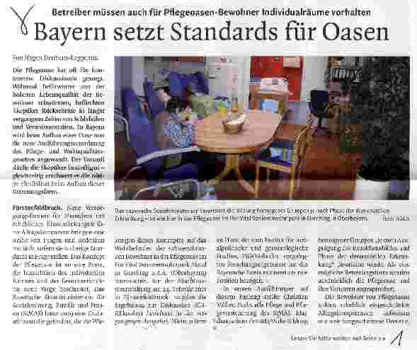Vorschauseite 1: Bayern setzt Standards für Oasen