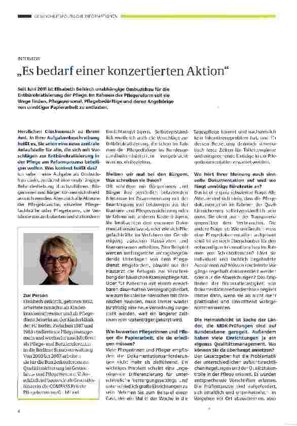 Vorschauseite 1: Es bedarf einer konzertierten Aktion