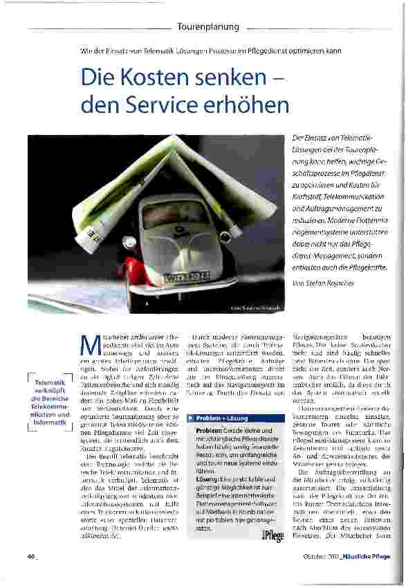 Vorschauseite 1: Die Kosten senken -den Service erhöhen