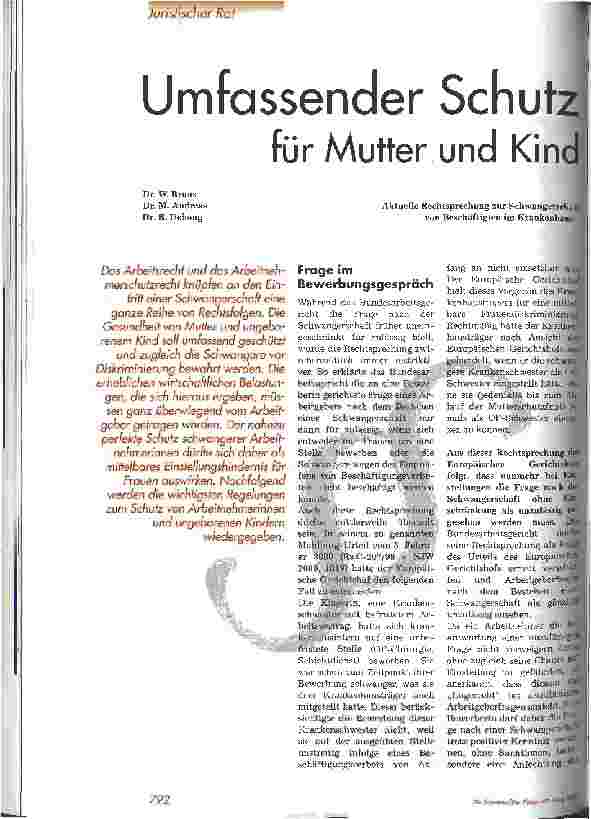 Vorschauseite 1: Umfassender Schutz für Mutter und Kind