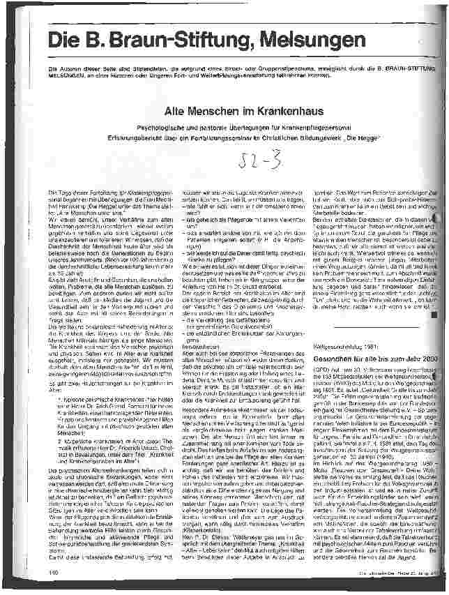 Vorschauseite 1: Alte Menschen im Krankenhaus