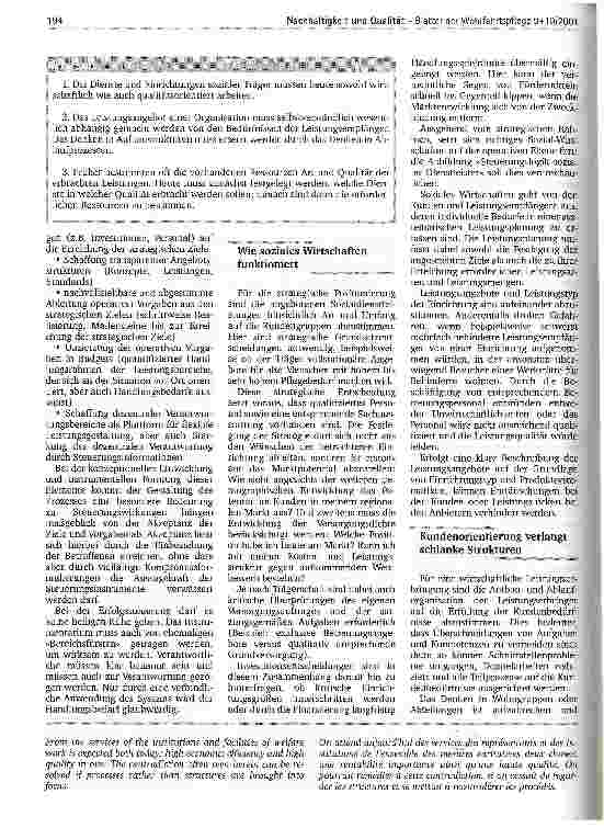 Vorschauseite 2: Wirtschaftlichkeit und Qualität