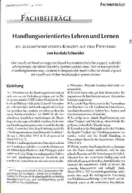 Vorschauseite 1: Handlungsorientiertes Lehren und Lernen Ein zukunftorientiertes Konzept auf dem Prüfstand