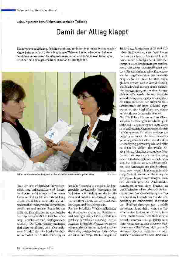 Vorschauseite 1: Damit der Alltag klappt