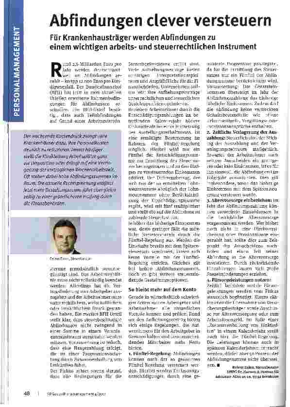 Vorschauseite 1: Abfindungen clever versteuern