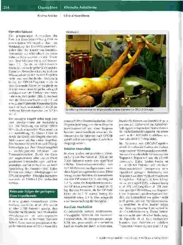 Vorschauseite 3: Strategien zur Vermeidung von perioperativer Hypothermie bei Off-Pump-Bypass-Chirurgie