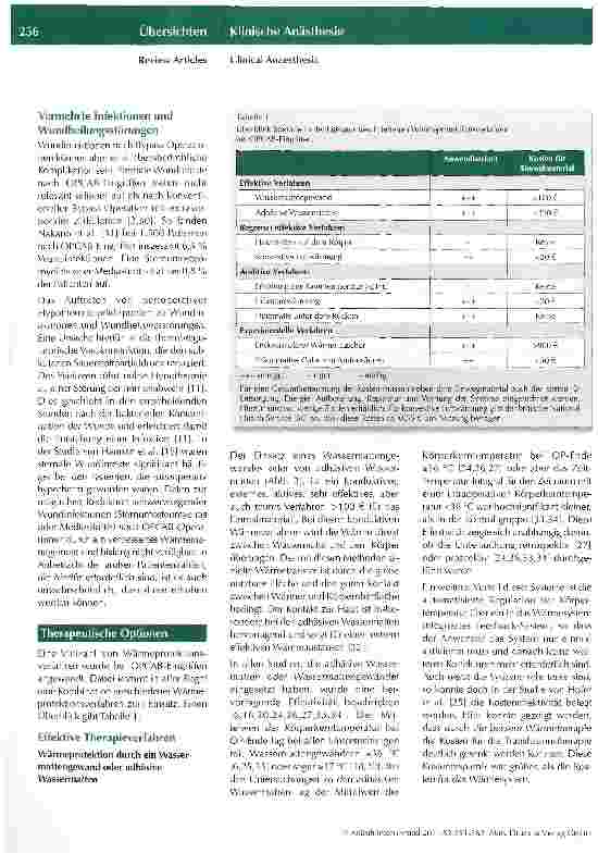 Vorschauseite 5: Strategien zur Vermeidung von perioperativer Hypothermie bei Off-Pump-Bypass-Chirurgie