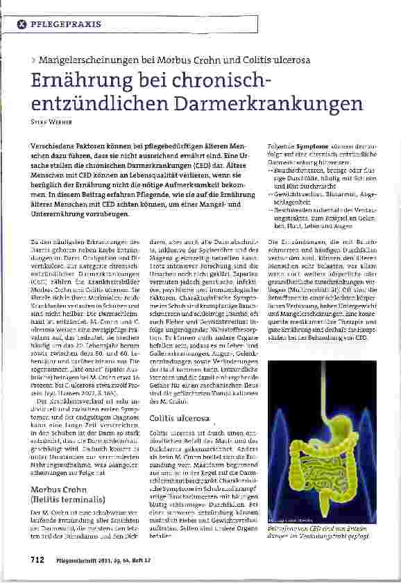 Vorschauseite 1: Ernährung bei chronischentzündlichen Darmerkrankungen