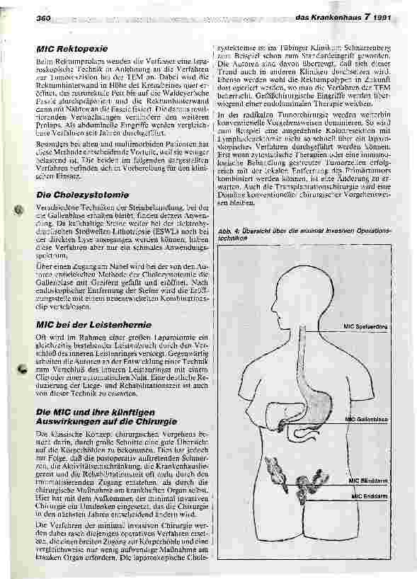 Vorschauseite 4: Die minimal invasive Chirurgie (MIC)