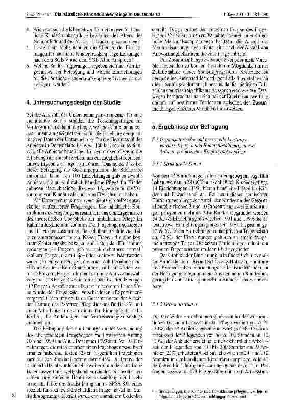 Vorschauseite 3: Die häusliche Kinderkrankenpflege in Deuschland - Eine quantitative Erhebung zur Situation von Anbietern häuslicher Kinderkrankenpflege