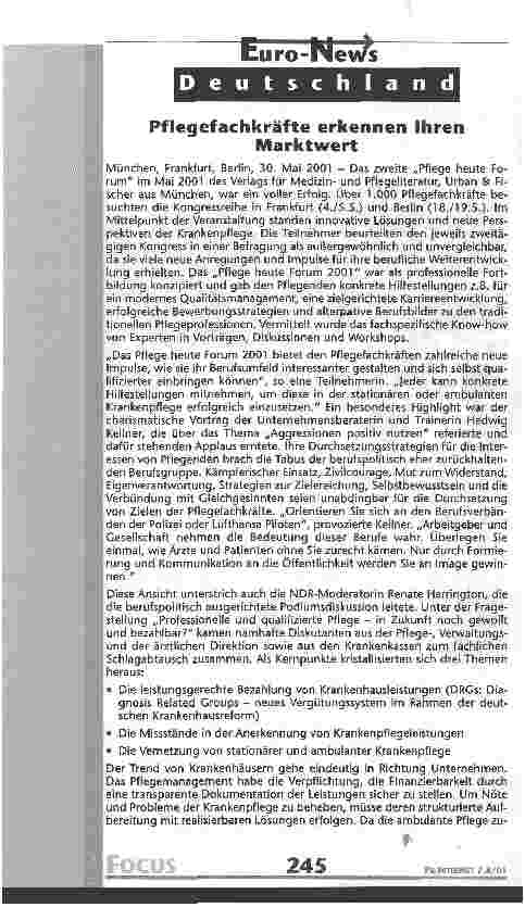 Vorschauseite 1: Pflegekräfte erkennen ihren Marktwert