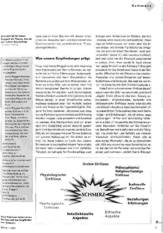 Vorschauseite 2: Lebensthema - der Schmerz