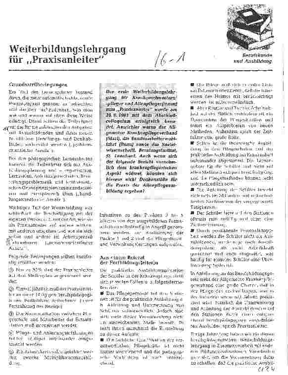 Vorschauseite 1: Weiterbildungslehrgang für Praxisanleiter