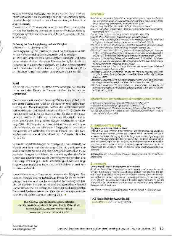 Vorschauseite 6: Ergotherapie mit dem Medium Pferd