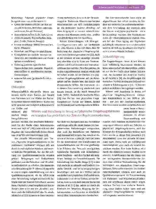 Vorschauseite 6: Die Architektur psychiatrischer Kliniken aus pflegewissenschaftlicher Sicht