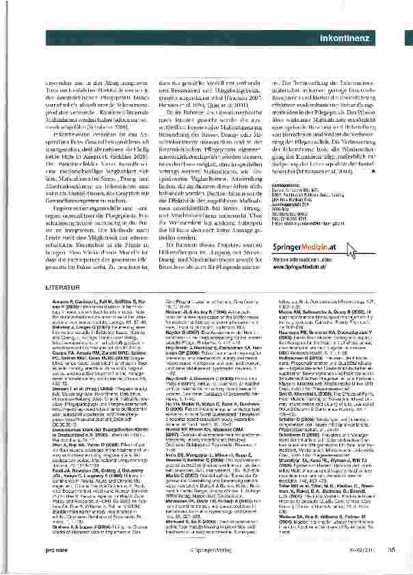 Vorschauseite 4: Unkontrollierter HarnverlustEffektive konservative Behandlungsmöglichkeiten der Stress-, Drangund Mischinkontinenz