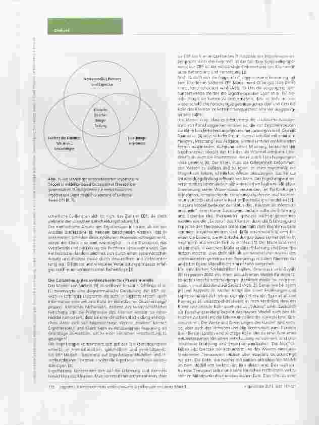 Vorschauseite 2: Klientenzentrierte evidenzbasierte Ergotherapie: ein neues Modell