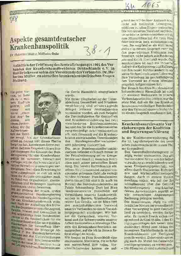Vorschauseite 1: Aspekte gesamtdeutscher Krankenhauspolitik