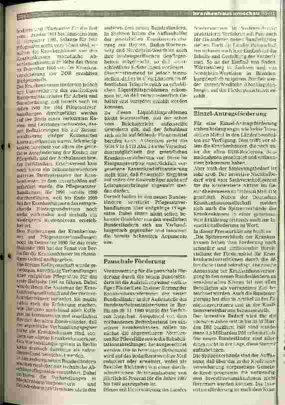 Vorschauseite 4: Aspekte gesamtdeutscher Krankenhauspolitik