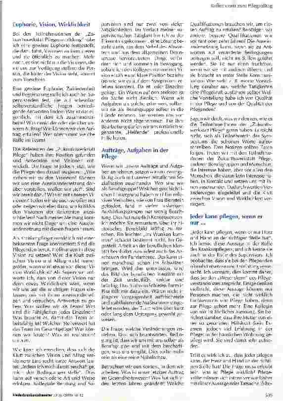 Vorschauseite 2: Pflege neu denken - Zur Zukunft der Pflegeausbildung