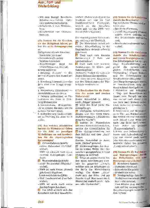 Vorschauseite 4: Prüfungsfragen: Was wird wohl abgefragt? 7. Teil: Anatomie/Physiologie
