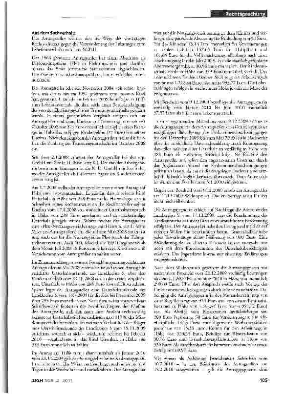 Vorschauseite 2: Einkommensmindernde Berücksichtigung von Unterhaltsleistungen; Errichtung eines freiwilligen Unterhaltstitels; Obliegenheit zur Anpassung des Unterhaltstitels; titulierte Unterhal…