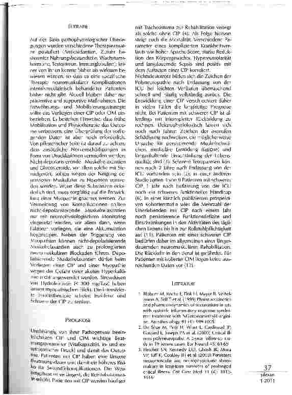 Vorschauseite 3: CRITICAL ILLNESS -POLYNEUROPATHIE UND MYOPATHIE