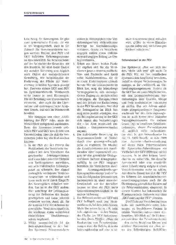 Vorschauseite 2: „GKV-isierung der PKV? -Politischer Mehrwert und Grenzen der Konvergenzthese