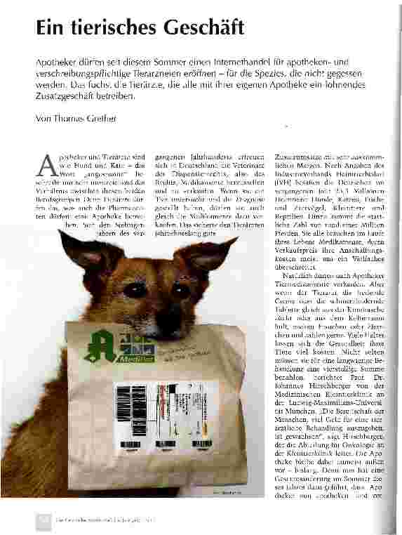 Vorschauseite 1: Ein tierisches Geschäft