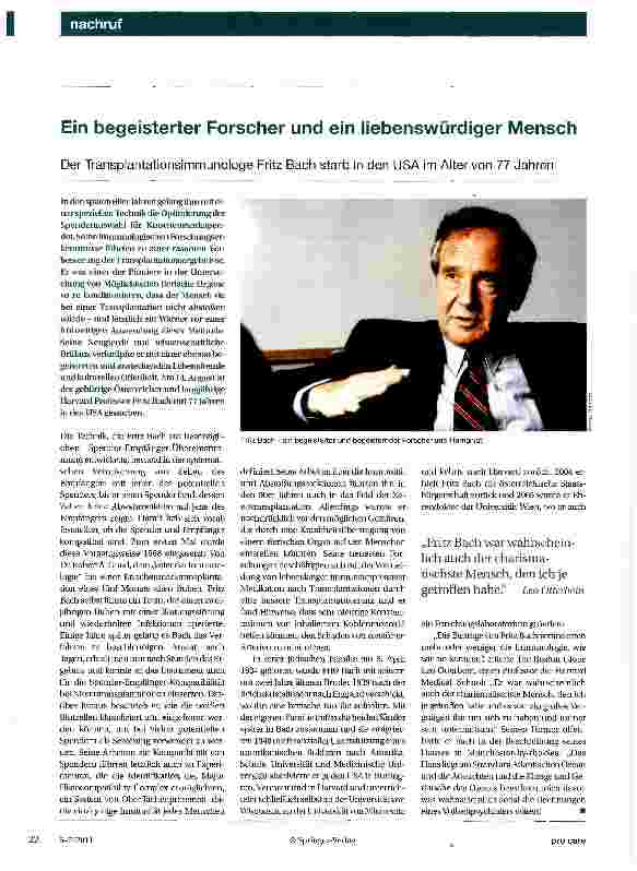 Vorschauseite 1: Ein begeisterter Forscher und ein liebenswürdiger Mensch