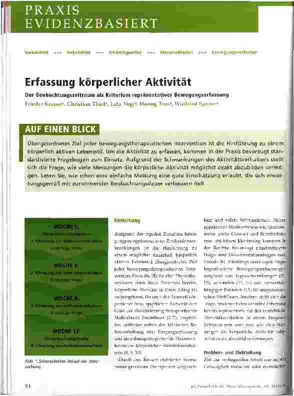 Vorschauseite 1: Erfassung körperlicher Aktivität