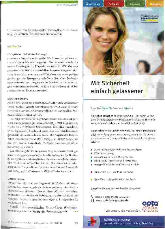 Vorschauseite 2: Erfassung körperlicher Aktivität