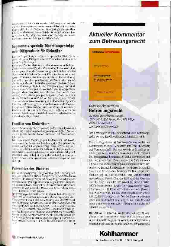 Vorschauseite 5: Ernährungsempfehlungen für Diabetiker