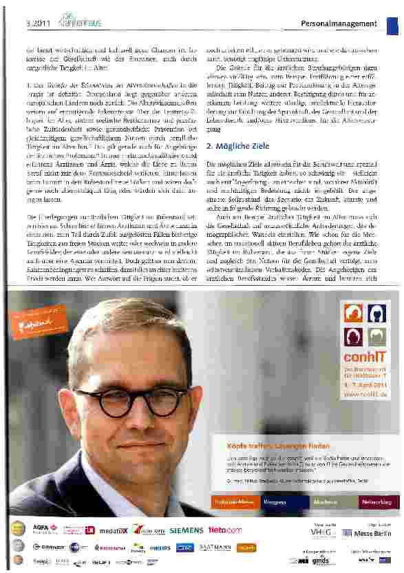 Vorschauseite 2: Ärztliche Tätigkeit auch im RuhestandEin Beitrag zur Dämpfung des Ärztemangels