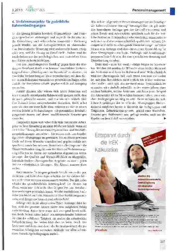 Vorschauseite 4: Ärztliche Tätigkeit auch im RuhestandEin Beitrag zur Dämpfung des Ärztemangels