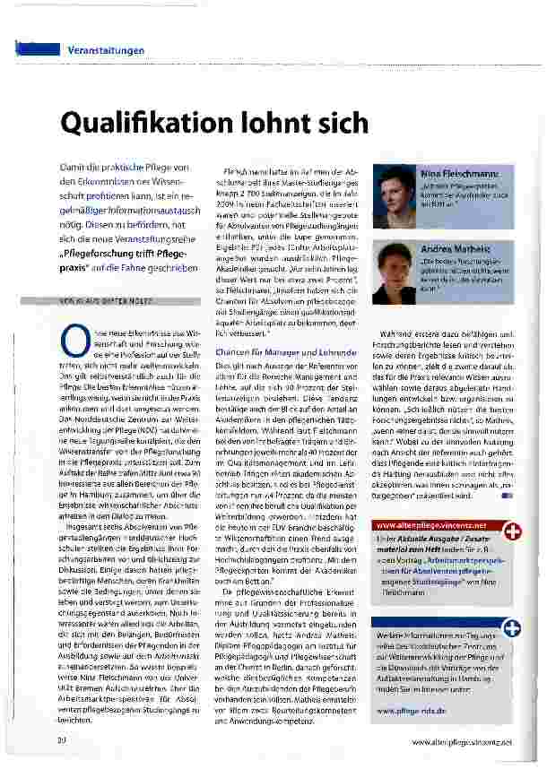 Vorschauseite 1: Qualifikation lohnt sich