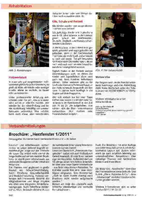 Vorschauseite 3: Eine Nachsorgeklinik für krebsund herzkranke Kinder und Jugendliche