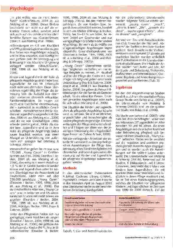 Vorschauseite 2: Zur Situation von pflegenden Kindern und Jugendlichen - The Young Carers